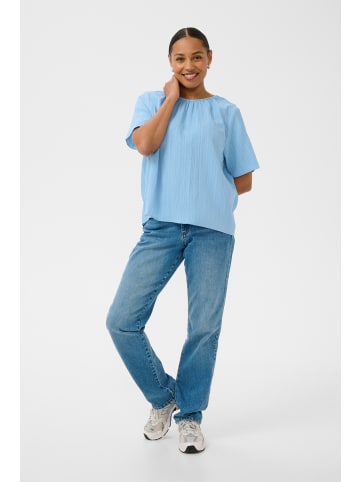 Kaffe Kurzarm-Bluse KApaulina Regular fit in Silver Lake Blue CC