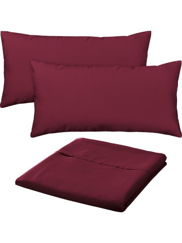 Erwin Müller Mako-Satin Sommer-Set 3-teilig Landshut in weinrot