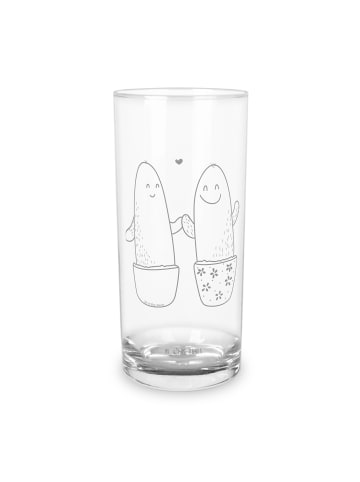 Mr. & Mrs. Panda Wasserglas Kaktus Liebe ohne Spruch in Transparent