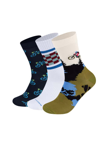 Happy Socks Socken Bike, Checked Stripe and Mountain Bike in Multicolor