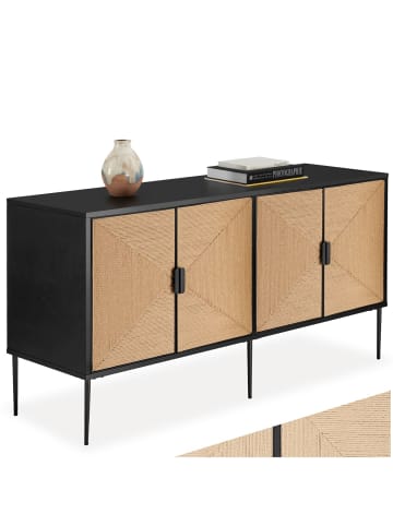 tectake Kommode "Juna" – 2 Schrankfächer mit Softclose