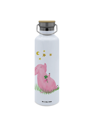 Mr. & Mrs. Panda Thermosflasche Schwein Glück ohne Spruch in Weiß