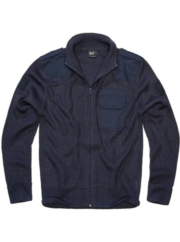 Brandit Strickjacke / Cardigan "BW Cardigan" in Blau