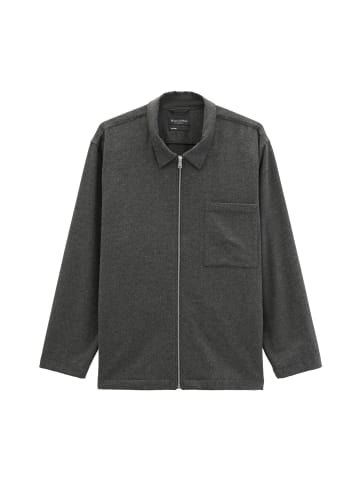 Marc O'Polo Zip-Overshirt regular in Dark Grey Melange