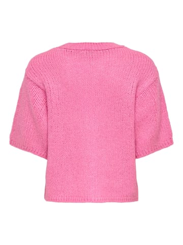 JDY Gestricktes T-Shirt in Super Pink