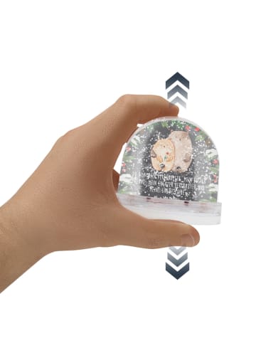 Mr. & Mrs. Panda Schneekugel Weihnachten Bären Liebe mit Spruch in Kreidetafel