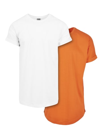 Urban Classics T-Shirt kurzarm in white+mandarin