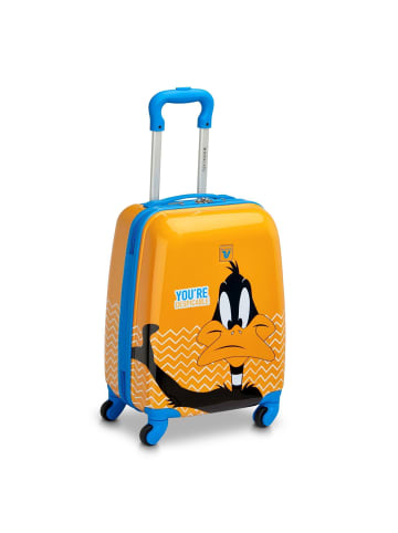Roncato Looney Tunes Kids - 4-Rollen-Kindertrolley 44 cm (Tweety Giallo) in Daffy Duck Arancio