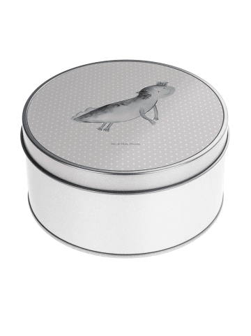 Mr. & Mrs. Panda Teedose Axolotl Schwimmen ohne Spruch in Grau Pastell