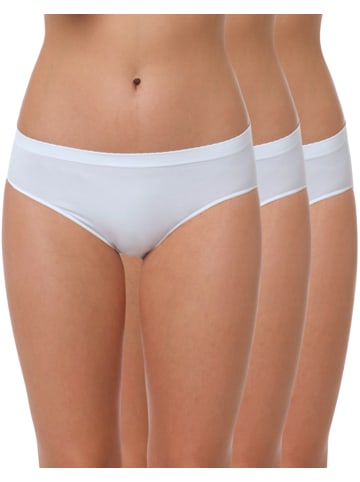 Yenita® Hüftslip 3er Set, Seamless, Mikrofaser in weiss