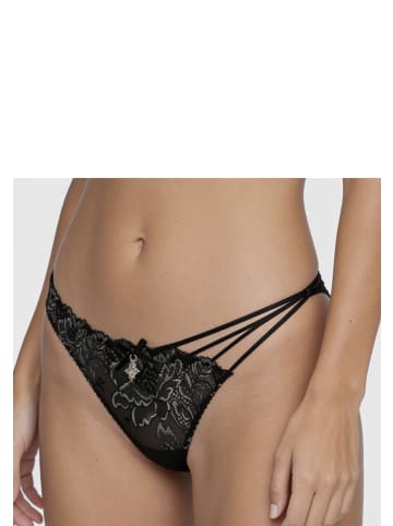 LASCANA String in schwarz-silber