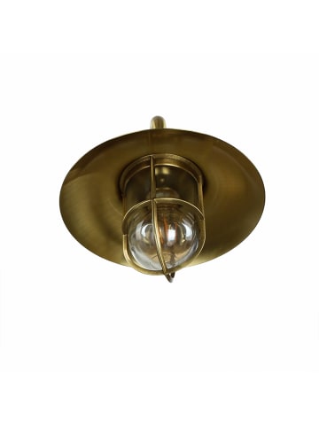 Licht-Erlebnisse Außen Wandlampe (B)36 x (H)23 cm in Messing