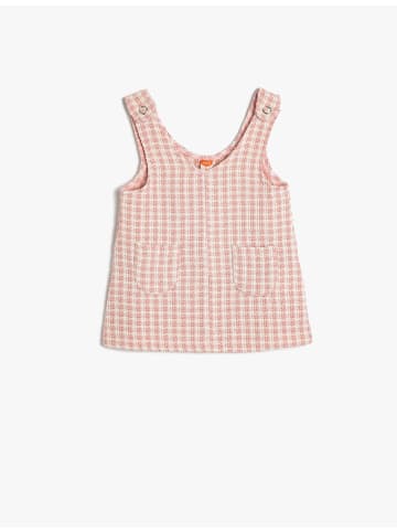 KOTON Kleid in Rosa Karomuster