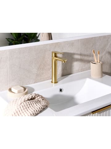 Beliani Wasserhähne CHIMBOTE in Gold - (W) 4 x (H) 21 x (L) 13 cm