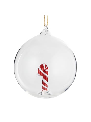 Butlers Glaskugel HANG ON Candy Cane in Transparent