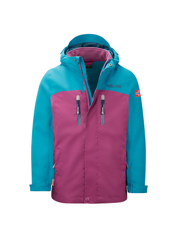 Trollkids 3 in 1 Jacke Bryggen in bright berry
