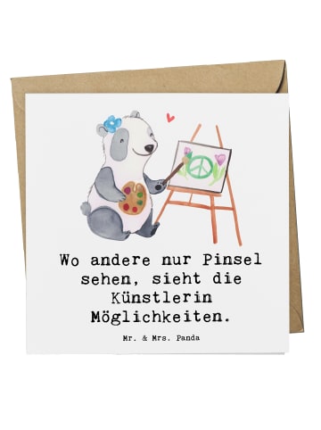 Mr. & Mrs. Panda Deluxe Karte Künstlerin Visionen mit Spruch in Weiß