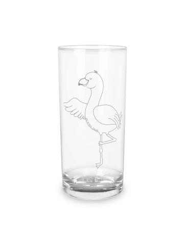 Mr. & Mrs. Panda Tumbler Flamingo Yoga ohne Spruch in Transparent