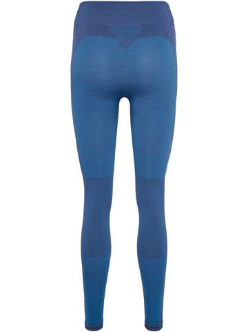 Hummel Hummel Leggings Hmlclea Yoga Damen Atmungsaktiv Feuchtigkeitsabsorbierenden Nahtlosen in RIVIERA/INSIGNIA BLUE MELANGE