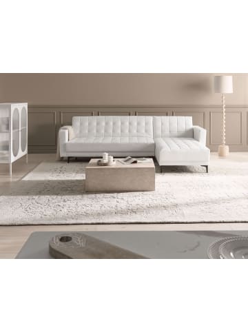 Beliani 2-tlg Schlafsofa ABERDEEN in Weiß/Schwarz