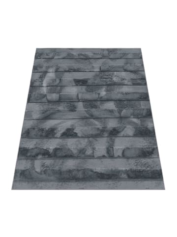 KADIMA DESIGN Hochflor Teppich waschbar Unifarben Struktur Schlafzimmer in Anthrazit