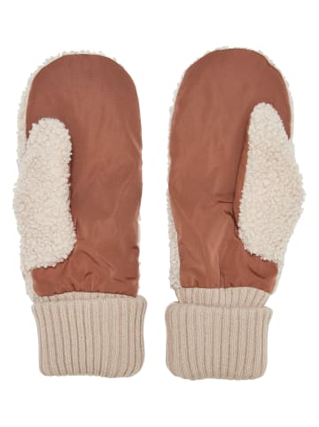 Urban Classics Urban Classics Unisex Basic Sherpa Gloves in toffee/buttercream