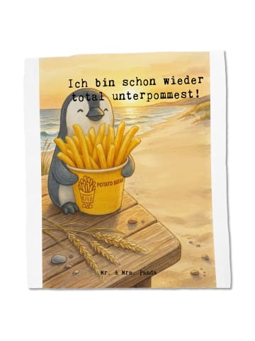 Mr. & Mrs. Panda Umhängebeutel Pinguin Pommes Eimer Design mit S... in Weiß