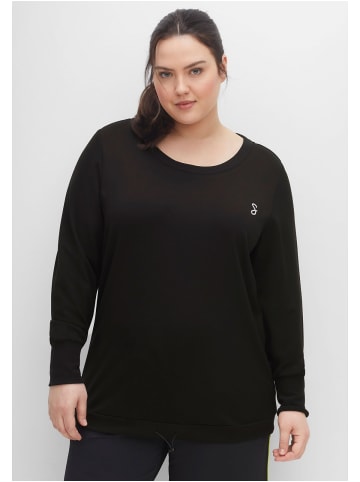 sheego Funktions-Sweatshirt in schwarz