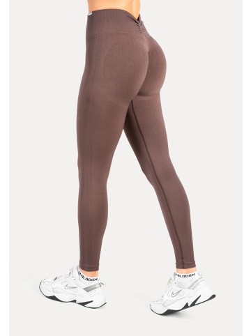 SMILODOX Leggings Lesedi Seamless Scrunch in Dunkelbraun