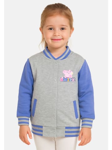 Peppa Pig Peppa Wutz Collegejacke - Friends Forever Baseball Retro in grau