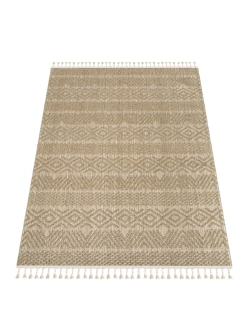 KADIMA DESIGN Teppich Kurzflor Struktur Wohnzimmer in Natur