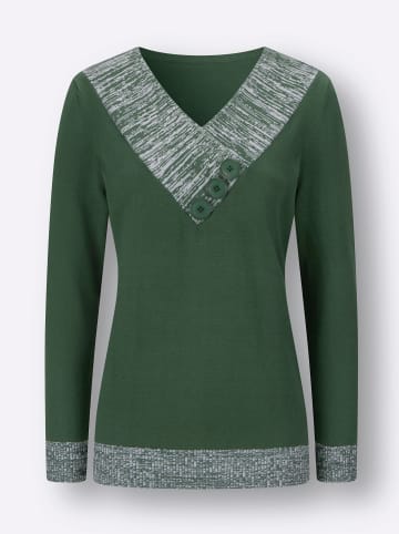 Sieh an! Langarm-Pullover in moos