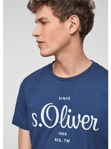 s.Oliver T-Shirt kurzarm in Blau