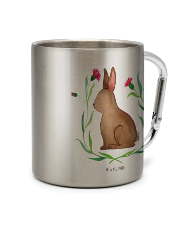 Mr. & Mrs. Panda Thermotasse Hase Sitzen ohne Spruch in Silber