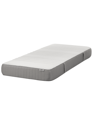 Beliani Matratze WHISPER in Weiß/Grau - (W) 90 x (H) 20 x (L) 200 cm