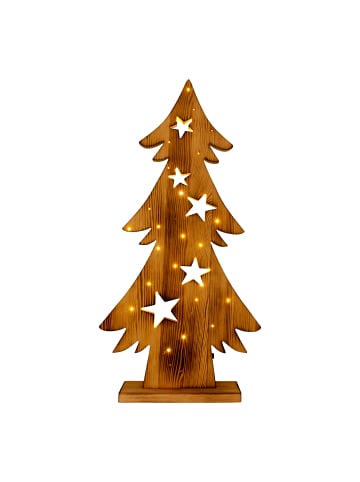 näve LED-Holztannenbaum (H) 70 cm in Natur 