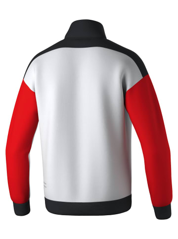 erima Kinder Trainingsjacke in weiß/schwarz/rot