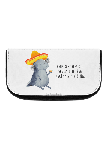 Mr. & Mrs. Panda kosmetiktäschchen Axolotl Tequila mit Spruch in Weiß