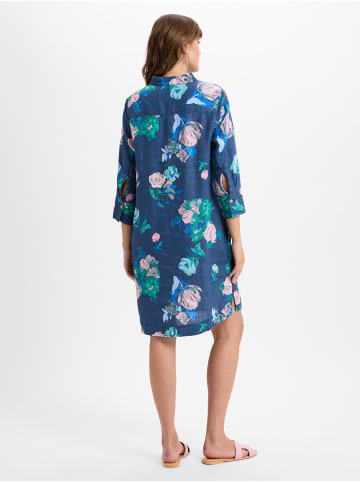 Franco Callegari Leinenkleid in marine grün - 0046