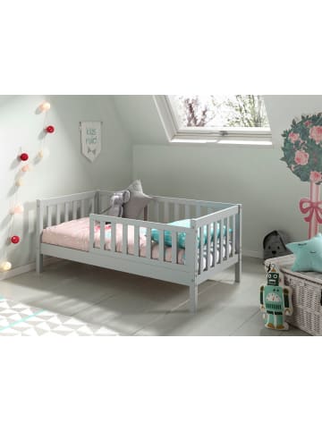 58 aufm Kessel JUNIORBETT Karie 148x60x76 aus Massivholz in Grau