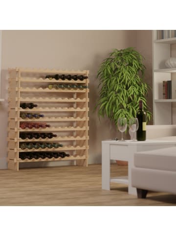 Weinregal in Natur - (B)103 x (H)120 x (T)25 cm