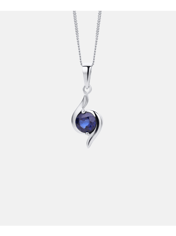 Diamant L'éternel Halskette aus 375 Weißgold mit Saphir