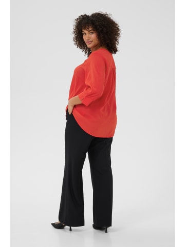 KAFFE curve Langarm-Bluse KClunda Regular fit in True Red