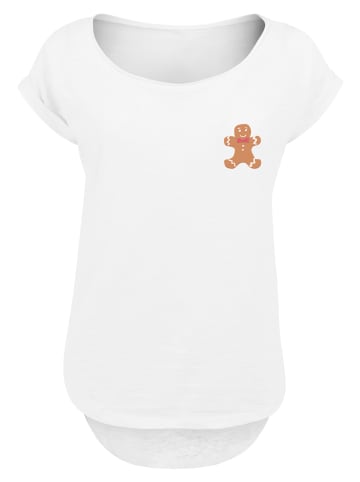 F4NT4STIC Long Cut T-Shirt Gingerbread Lebkuchen in weiß