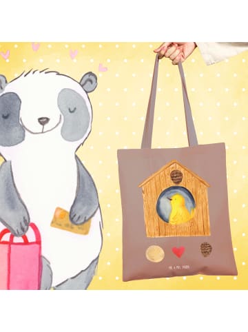 Mr. & Mrs. Panda Tragetasche Vogelhaus Home ohne Spruch in Braun Pastell
