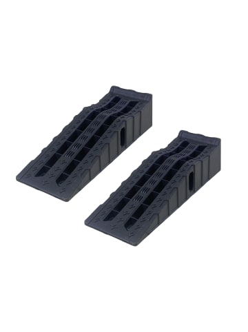 relaxdays 2x Auffahrrampe in Schwarz - (B)33 x (H)21 x (T)90,5 cm