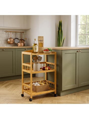 Servierwagen in Natur - (B)53 x (H)80 x (T)30 cm
