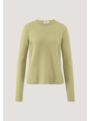 Hessnatur Strick Pullover Regular in helles moos