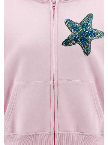 IZIA Women Hoodie in Light Rose