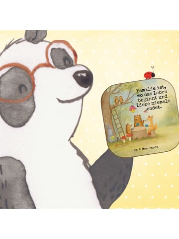 Mr. & Mrs. Panda Tassenuntersetzer Waldtiere Picknick Design mit... in Weiß